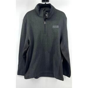 NRA National Rifle Association 1/4 Zip Pullover Sweater Size L Black